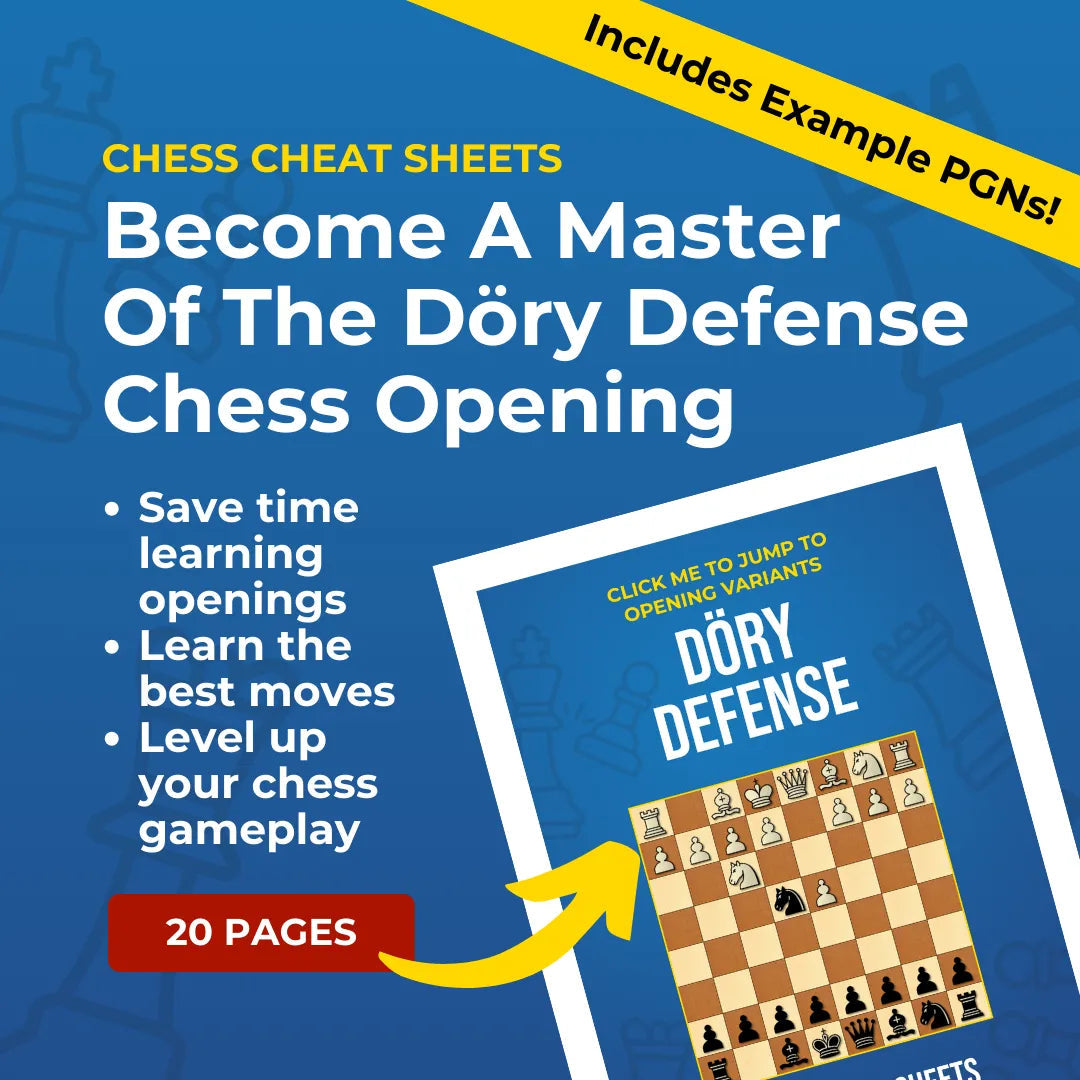 Döry Defense - Chess Opening Cheat Sheet | Interactive And Printable Chess Opening Guide Chess Cheat Sheets