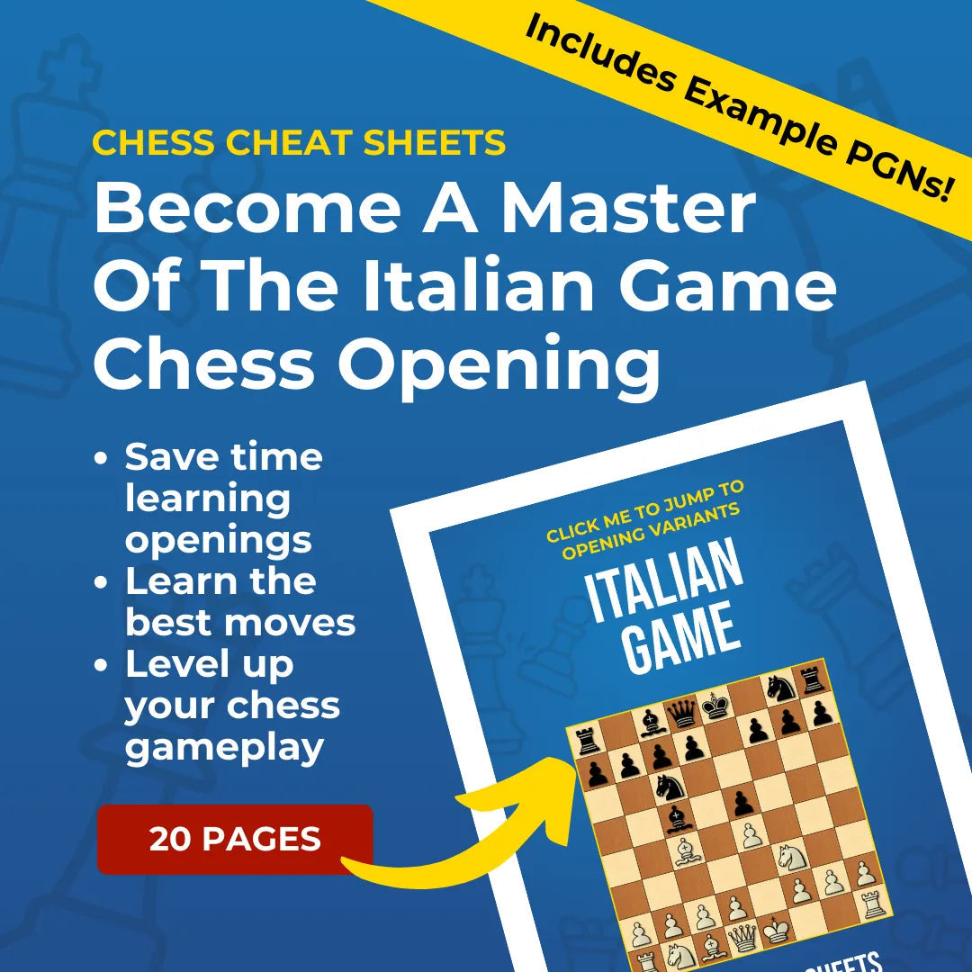 Italian Game - Chess Opening Cheat Sheet | Interactive And Printable Chess Opening Guide Chess Cheat Sheets