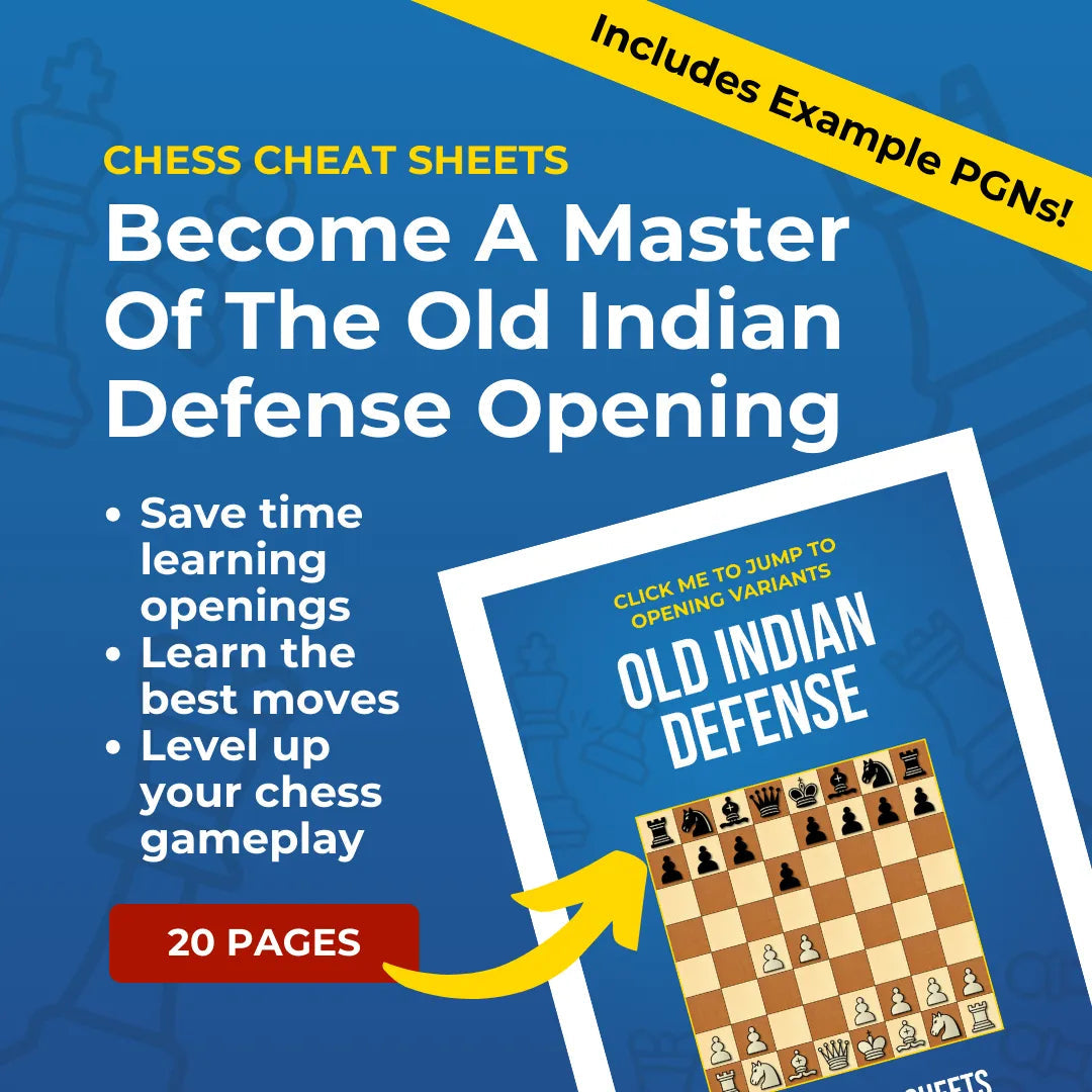 Old Indian Defense - Chess Opening Cheat Sheet | Interactive And Printable Chess Opening Guide Chess Cheat Sheets