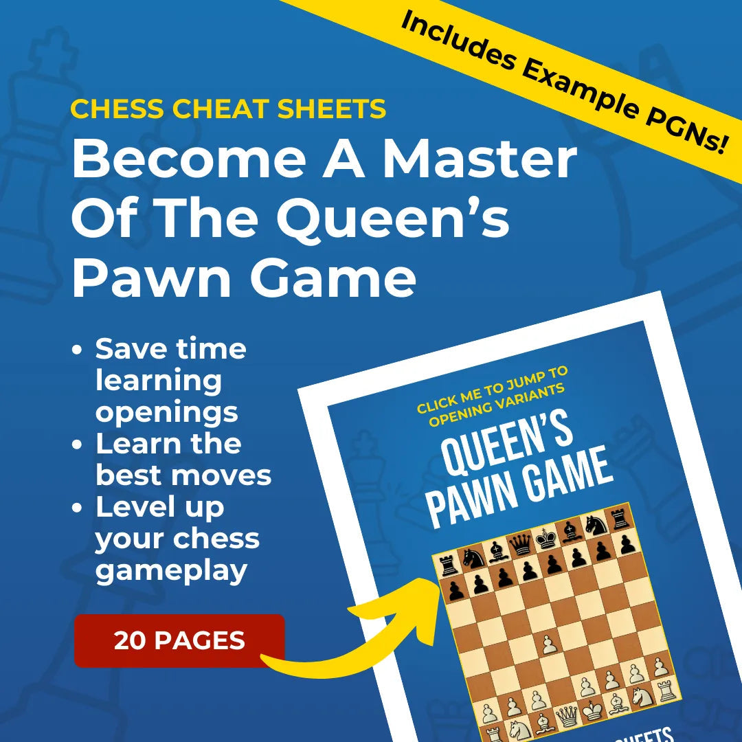 Queen's Pawn Game - Chess Opening Cheat Sheet | Interactive And Printable Chess Opening Guide Chess Cheat Sheets