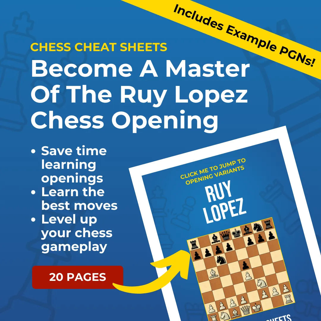 Ruy Lopez - Chess Opening Cheat Sheet | Interactive And Printable Chess Opening Guide Chess Cheat Sheets