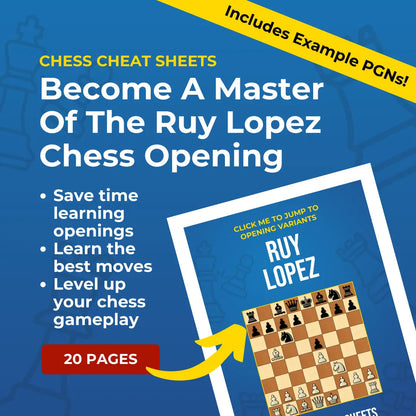 Ruy Lopez - Chess Opening Cheat Sheet | Interactive And Printable Chess Opening Guide Chess Cheat Sheets