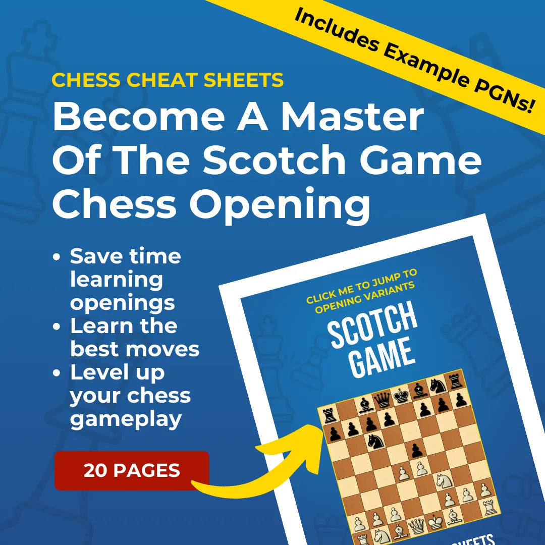 Scotch Game - Chess Opening Cheat Sheet | Interactive And Printable Chess Opening Guide Chess Cheat Sheets