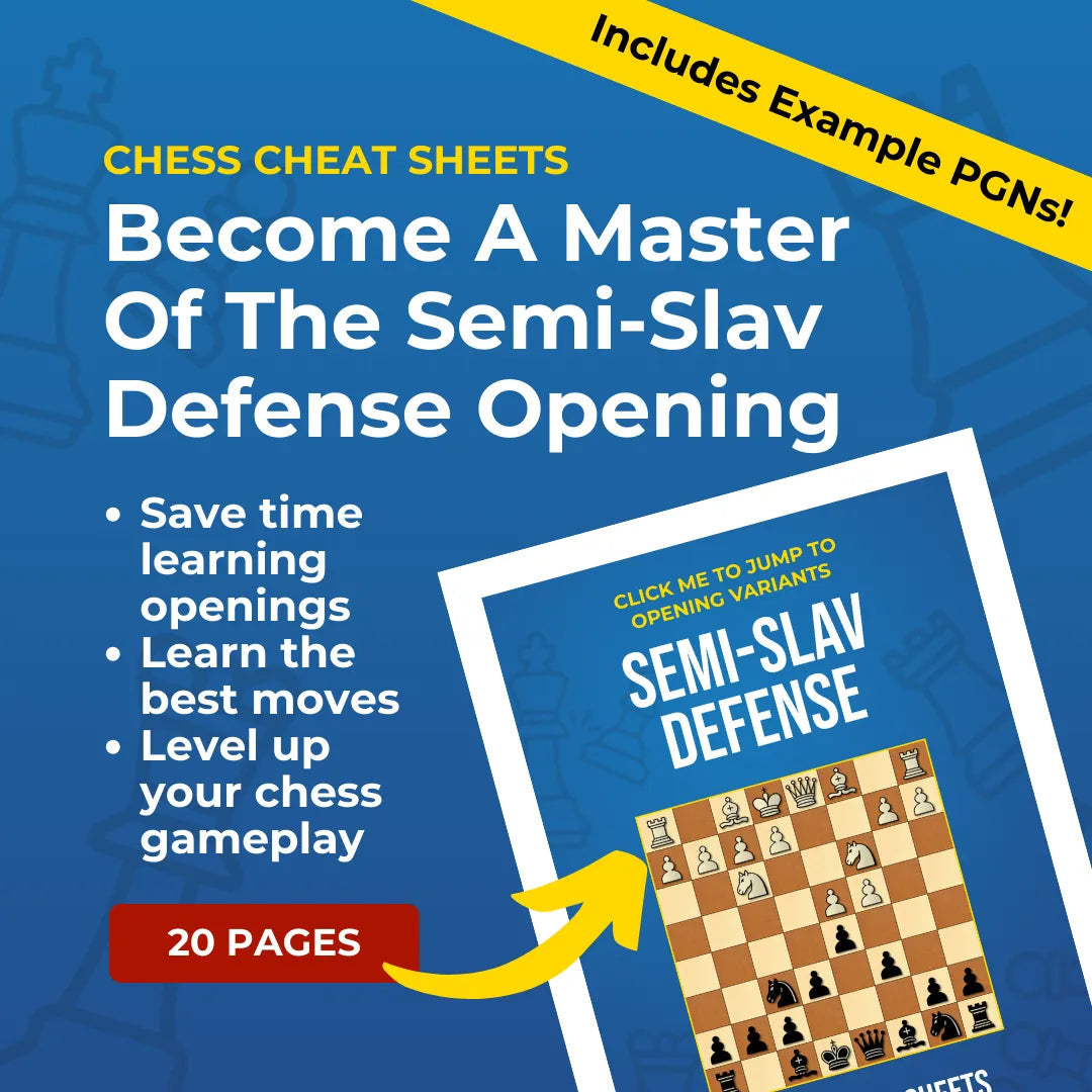 Semi-Slav Defense - Chess Opening Cheat Sheet | Interactive And Printable Chess Opening Guide Chess Cheat Sheets
