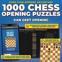 1000 Van Geet Opening Puzzles - Visual PDF Chess Opening Puzzles For The Van Geet Opening