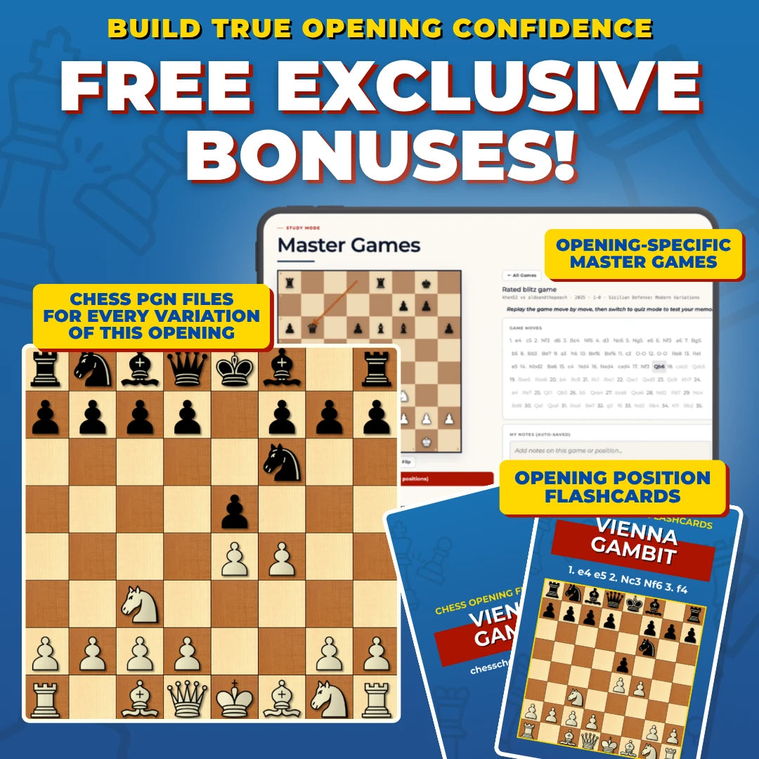 Vienna Gambit Free Bonuses - Master Games, Flashcards, and PGNs