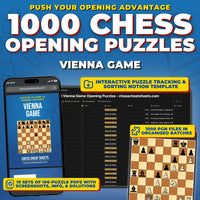 1000 Vienna Game Puzzles - Visual PDF Chess Opening Puzzles For The Vienna Game