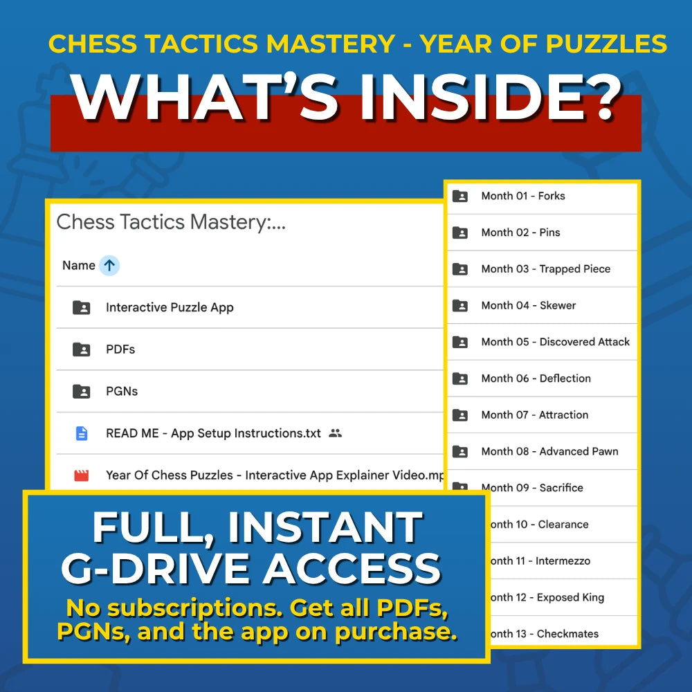 Chess Tactics Mastery: The 1-Year System For Guaranteed Chess Improvement - A Full Year Of Daily Chess Puzzles Grouped By Theme