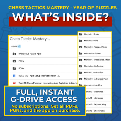 Chess Tactics Mastery: The 1-Year System For Guaranteed Chess Improvement - A Full Year Of Daily Chess Puzzles Grouped By Theme
