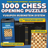 1000 Yusupov-Rubinstein System Puzzles - Visual PDF Chess Opening Puzzles For The Yusupov-Rubinstein System